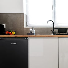 Carregar imagem no visualizador da galeria, UNIVERSALBLUE Frigorífico Bajo Encimera Negro | Frigorífico Mini 90L | Puerta Reversible | Frigorífico Pequeño Bajo Consumo | 0º a -3º | Fácil Almacenamiento | Sistema Silencioso | Luz Interior