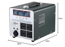 Carregar imagem no visualizador da galeria, Power Station 1000W/666Wh, Mashine Generador Portátil Recargable con Batería de Reserva para Camping, Autocaravanas, Drones, Primeros Auxilios e Iluminación Exterior, con 4 Tomas de CA