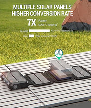 Carregar imagem no visualizador da galeria, BLAVOR Solar Powerbank 20.000mAh Portátil Solar Cargador con 4 Paneles solares, batería Externa Impermeable al Aire Libre con 4 Puertos USB 18 W Cargador rápido QC 3.0 USB C Power Bank para teléfono