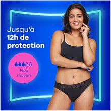 Carica l'immagine nel visualizzatore di Gallery, Always – Braga Menstrual Bikini Lavable, L, 42-44, 1 Ropa Interior Menstrual, Negro, Flujo Medio, Reutilizable hasta 100 Lavados, hasta 12 Horas de protección, Comodidad Durante Todo el día