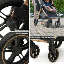 Carregar imagem no visualizador da galeria, Kinderkraft ESME Silla de Coche 3 en 1 Set, con Portabebés Mink PRO I-Size, Sistema de Viaje, Cochecito para Bebé, Cochecito, Plegable, para Recién Nacido hasta 4 Años, Gris