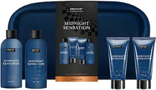 Carregar imagem no visualizador da galeria, Conjunto de presente Midnight Sensation para homens com 4 peças e neceser reutilizável