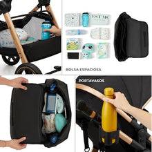 Carregar imagem no visualizador da galeria, Kinderkraft ESME Silla de Coche 3 en 1 Set, con Portabebés Mink PRO I-Size, Sistema de Viaje, Cochecito para Bebé, Cochecito, Plegable, para Recién Nacido hasta 4 Años, Gris