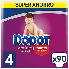Carregar imagem no visualizador da galeria, Dodot Activity Pants Pañal-Braguita Talla 4, 90 Pańales, 9kg-15kg, Con Barrera STOP Fugas Que Ayuda A Prevenir Fugas Traseras