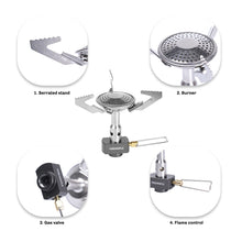 Carregar imagem no visualizador da galeria, Fire-Maple Mini Estufa de Camping, Hornillo Camping de Gas Mini Quemador Portátil para Acampar Plegable 3100W Ultraligera para Caminar Mochilero Senderismo Bushcraft Viaje