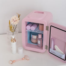 Carregar imagem no visualizador da galeria, Flamingueo Nevera Pequeña - Mini Nevera 4L, Nevera Cosmeticos, 12V/220V, Mini Neveras Para Habitacion, Nevera Skincare