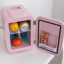 Carregar imagem no visualizador da galeria, Flamingueo Nevera Pequeña - Mini Nevera 4L, Nevera Cosmeticos, 12V/220V, Mini Neveras Para Habitacion, Nevera Skincare