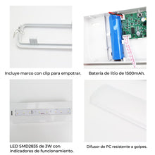 Carregar imagem no visualizador da galeria, Alpinaluz Pack de 2 Luces de Emergencia LED 3W Autotest con Batería de Litio, Modos Permanente y No Permanente, Montaje Empotrado o Superficie, 265 lm, 6500K, 3 Horas de Autonomía pare Techo o Pared