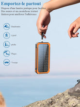 Carregar imagem no visualizador da galeria, Cargador Solar 20000mAh Power Bank Bateria Externa PD20W Carga Rapida Bateria Portatil Solar Powerbank USB C Input & Output Compatible con Smartphones Tablets
