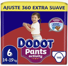 Carregar imagem no visualizador da galeria, Dodot Activity Pants Pańal-Braguita Talla 6, 140 Pańales, 14kg-19kg, Con Barrera STOP Fugas Que Ayuda A Prevenir Fugas Traseras
