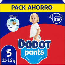 Laden Sie das Bild in den Galerie-Viewer.Dodot Bebé Pants Pañales, Talla 5, 12-17 kg, 116 Pañales, Pañal-Braguita con Ajuste 360° Anti-Fugas, Pack Mensual