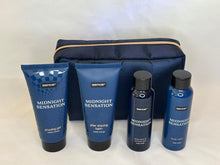 Carregar imagem no visualizador da galeria, Conjunto de presente Midnight Sensation para homens com 4 peças e neceser reutilizável
