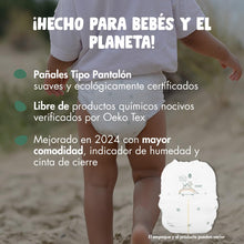 Carregar imagem no visualizador da galeria, Eco by Naty Pañales Bebé Pants - Pañales braguita hipoalergénicos y sin productos químicos, absorbentes y ecológicos para niños y niñas (Talla 6 - 18 unidades)