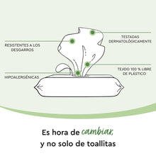 Carregar imagem no visualizador da galeria, Toallitas húmedas naturales LILLYDOO green, 10 paquetes de 60 (600 unidades), 100% tejido sin plásticos y sin fragancias
