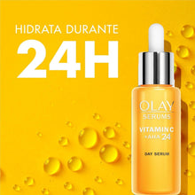 Carregar imagem no visualizador da galeria, Olay Kit de cuidados faciais diários: Sérum vitamina C AHA24 (40 ml) creme hidratante niacinamida SPF30 (50 ml) para manchas, hidratação e proteção solar