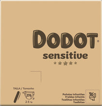 Carregar imagem no visualizador da galeria, Dodot Pañales Sensitive Talla 1, 276 Unidades con 1 Pack de 40 Toallitas Regalo Pure Aqua - Pañales para Piel Sensible con Indicador de Humedad y Alta Absorción
