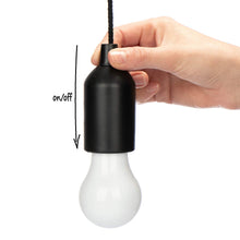 Carregar imagem no visualizador da galeria, com-four® 2x Lámpara colgante LED con interruptor de extracción - Lámpara colgante inalámbrica - Bombilla que funciona con batería (02 piezas - cordón - negro)