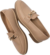 Carregar imagem no visualizador da galeria, CAPRICE FOOTWEAR Loafer AVA Mujer Mocasines Cuero Anilina Auténtico Elegantes Slip-On con Cadena Vogue Comodidad Diaria