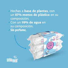 Carregar imagem no visualizador da galeria, Sebamed Toallitas de Limpieza para Bebés, Limpieza Suave de la Piel Sensible y Delicada del Bebé, Fórmula con 99% de Agua, Libre de Perfumes, 180 Unidad