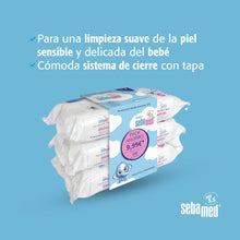 Carregar imagem no visualizador da galeria, Sebamed Toallitas de Limpieza para Bebés, Limpieza Suave de la Piel Sensible y Delicada del Bebé, Fórmula con 99% de Agua, Libre de Perfumes, 180 Unidad
