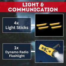 Carregar imagem no visualizador da galeria, Emergency Zone Urban Survival Bug out Bag - 4 Person | Bugout Backpack Survival Kit w/Emergency Food Supply, Survival Gear and Supplies for Disasters