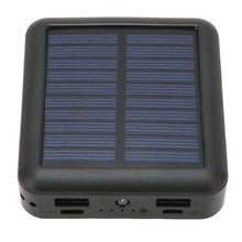 Carregar imagem no visualizador da galeria, Banco de Energía para Teléfono Solar de 20000 MAh, Banco de Energía Solar Portátil a Prueba de Agua con Cable de Carga para Exteriores, 2X USB y USB C, Puerto Micro USB (Negro)