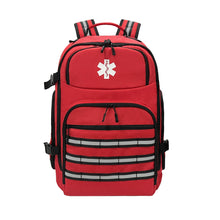 Carregar imagem no visualizador da galeria, Lyirfan Mochila de primeros auxilios, mochila médica vacía de emergencia, con tira reflectante para camping, senderismo, guardería al aire libre, color rojo (solo bolsa)