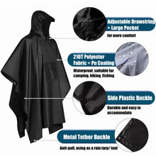 Carregar imagem no visualizador da galeria, Senston Poncho de Lluvia Impermeable Ligero para Mujeres y Hombres, Impermeable Impermeable para Acampar, Caminar, Pescar, Reutilizable al Aire Libre