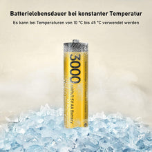 Carregar imagem no visualizador da galeria, 8 Unidades de Pilas AA de Recargables Litio, Pilas de Alta Capacidad de 3000mWh, Pilas AA de Litio de 1,5 V y Cargador de Pilas con función de Almacenamiento de Carga