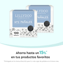 Carregar imagem no visualizador da galeria, Pañales LILLYDOO delicados con la piel - talla 2 (4-8 kg), caja de medio mes (100 unidades), protección contra fugas, suaves, sin perfumes, lociones ni colorantes y dermatológicamente probados