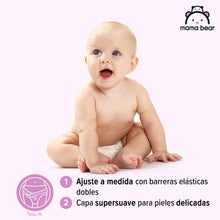 Carregar imagem no visualizador da galeria, Marca Amazon - Mama Bear Pañales ultra-secos, Talla 5 (10-16 kg), Con canales, Bianco, 152 Unidad (2 Paquetes de 76) - Nueva versión