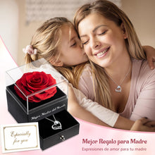 Załaduj obraz do przeglądarki galerii, Sunia Regalo Dia de la Madre, Rosa Eterna con Collar Plata de Ley 925, Mejor Madre del Mundo, Rosa Eterna Natural Preservada Regalos para Madres,Regalo Cumpleaños Mama,Día de la Madre Regalo para Mama
