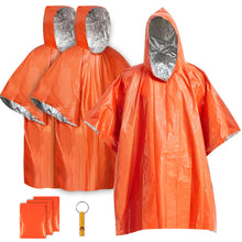 Carregar imagem no visualizador da galeria, flintronic Poncho de Supervivencia, 3 PCS Mantas Térmicas de Emergencia, Impermeable Resistente al Desgarro, Manta de Aluminio Reversible para Emergencias o Primeros Auxilios