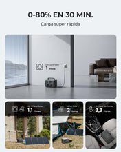 Carregar imagem no visualizador da galeria, BLUETTI EB3A Generador Solar Portátil, Respaldo de Batería LiFePO4 de 268Wh, Salidas de AC de 600W (Pico de 1200W), Carga 80% en 30 minutos, Generador para Acampar (Panel Solar Opcional)