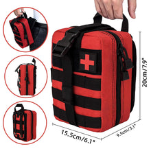 Carregar imagem no visualizador da galeria, Krisvie Tactical EMT Medical - Bolsa de Nailon 1000D con Parche de Primeros Auxilios (Rojo)