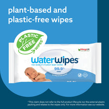 Carregar imagem no visualizador da galeria, WaterWipes Toallitas húmedas Originales para Bebés, Sin Plástico, 720 unidades (Paquete de 12), 99,9% Base de Agua, y Sin Perfume para Pieles Sensibles