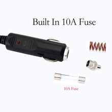 Carregar imagem no visualizador da galeria, PNGKNYOCN 12V DCcable de alimentación para automóvil 18 AWG 5.5 mm x 2.5 mm DC al Encendedor de Cigarrillos del automóvil, Utilizado para CCTV, refrigerador de automóvil (10 FT)