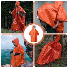 Carregar imagem no visualizador da galeria, Editbar 4 ponchos de emergencia de supervivencia, poncho de lluvia de emergencia, manta de rescate, saco de dormir de emergencia, manta térmica de primeros auxilios, aislamiento y lluvia, adecuado