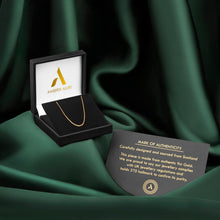 Carregar imagem no visualizador da galeria, Amberta Allure Cadena para Mujer en Oro Amarillo de 9 Quilates: Cadena Barbada 0.8 mm - 36 cm