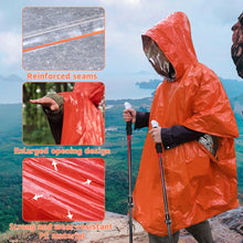 Carregar imagem no visualizador da galeria, Editbar 4 ponchos de emergencia de supervivencia, poncho de lluvia de emergencia, manta de rescate, saco de dormir de emergencia, manta térmica de primeros auxilios, aislamiento y lluvia, adecuado