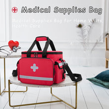Carregar imagem no visualizador da galeria, CURMIO Bolsa de Primeros Auxilios, Botiquín de Primeros Auxilios, Bolsa para Emergencias con Bandolera y 2 Divisores Desmontables y 2 Detachable Dividers, Bolsa Médico,Rojo, Sola Bolsa