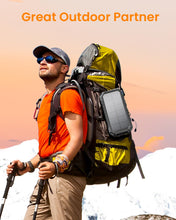 Carregar imagem no visualizador da galeria, Cargador Solar 27000mAh, Hiluckey 15W Portátil Power Bank con 3 Cables y 3 Puertos, USB C Carga Rápida Imperable Batería Externa para Smartphones, Tabletas y Acampar al Aire Libr