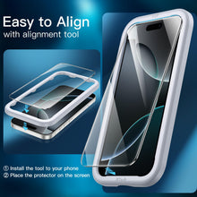 Carregar imagem no visualizador da galeria, JETech Protector de Pantalla para iPhone 16 Pro 6,3 Pulgadas, Cristal Vidrio Templado con Marco de Instalación Fácil, Amigable para Funda, HD Transparente, 3 Unidades