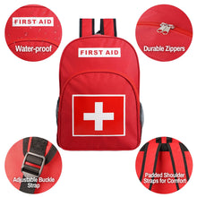 Carregar imagem no visualizador da galeria, Mochila de primeros auxilios, mochila médica de emergencia, impermeable y de gran capacidad, bolsa vacía de primeros auxilios, ideal para paramédicos de EMT en casa, oficina, etc
