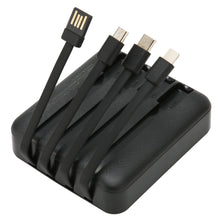 Carregar imagem no visualizador da galeria, Banco de Energía para Teléfono Solar de 20000 MAh, Banco de Energía Solar Portátil a Prueba de Agua con Cable de Carga para Exteriores, 2X USB y USB C, Puerto Micro USB (Negro)