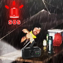 Carregar imagem no visualizador da galeria, Radio de iluminación de manivela: Linterna LED multifunción, Recarga Solar y dinámica | Radio FM portátil, Cargador de Emergencia USB, Ideal para Acampar, Senderismo, apagones y Supervivencia