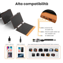 Carregar imagem no visualizador da galeria, Paneles Solares de 60w, Cargador Solar Plegable Portátil IP67 Fuente de Alimentación de Emergencia de Campamento Impermeable, Adecuado para Pequeños Generadores,Fuente de Alimentación móvil, PC