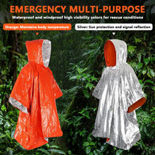 Carregar imagem no visualizador da galeria, flintronic Poncho de Supervivencia, 3 PCS Mantas Térmicas de Emergencia, Impermeable Resistente al Desgarro, Manta de Aluminio Reversible para Emergencias o Primeros Auxilios