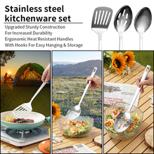 Carregar imagem no visualizador da galeria, Berglander Juego de Utensilios de Cocina para Camping con Juego de Cubiertos y Plato, Tazas vajilla, Camping Accesorios Camper, Utensilios de Cocina para Acampada, para Picnic, Barbacoa y Camping