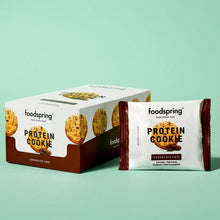 Upload image to gallery viewer, foodspring Cookie Proteica - Alta en proteína - Baja en azúcar - Sin aceite de palma - 12x50g - Galletas de Pepitas de Chocolate